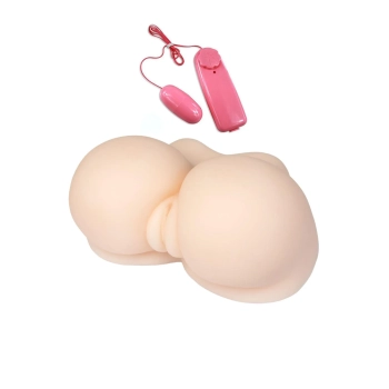 Masturbator realistyczny 2 otwory wibracje 3kg xl