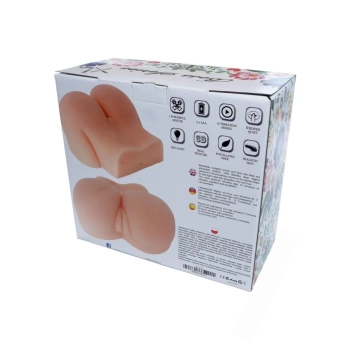 Masturbator realistyczny 2 otwory wibracje 3kg xl