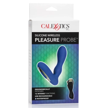 Plug/vibr-WIRELESS PLEASURE PROBE BLUE