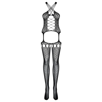 Geometryczne bodystocking siateczka obsessive sml
