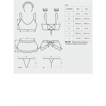 Erotyczne przebranie pokojówka strój obsessive s/m