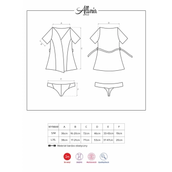 Peniuar Obsessive Alluria ze stringami L/XL