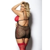 YAMMY black-red chemise XL+ ( czarno-czerwona halka )