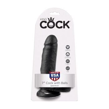 Dildo-cock 7 inch w/ balls black