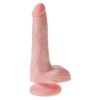 Dildo-king cock 6"" cock with balls flesh