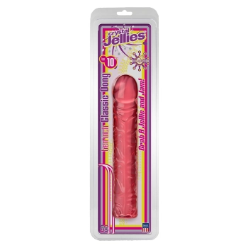 Dildo-classic jelly dong 10 inch pink