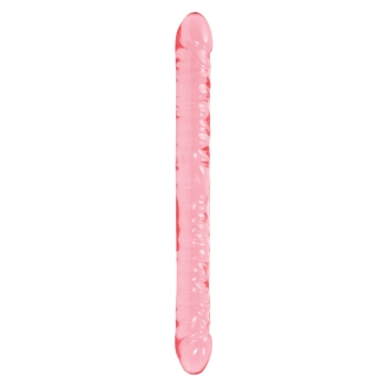 Żelowe różowe dildo do podwójnej stymulacji 46 cm