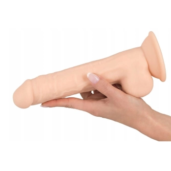 Dildo z przyssawką duże silikonowe naturalne 24cm