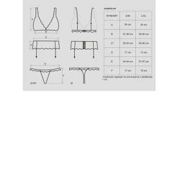 Sex komplet pas stringi biustonosz obsessive l/xl