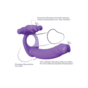 Proteza-SILICONE DOUBLE PENE RABBIT PURPLE