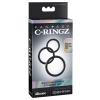 Pierścień-SILICONE 3-RING STAMINA SET BLACK