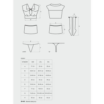 Kostium erotyczny uczennica przebranie student s/m