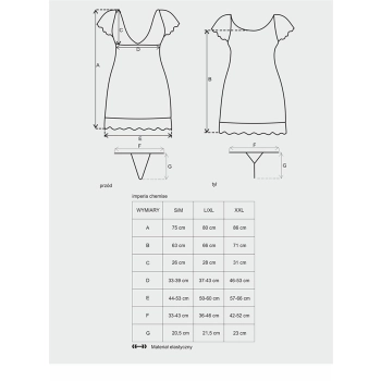 Koszulka czarna stringi sex komplet imperia l/xl