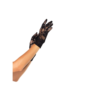 Bielizna-STRETCH LACE WRIST LENGTH GLOVES OS