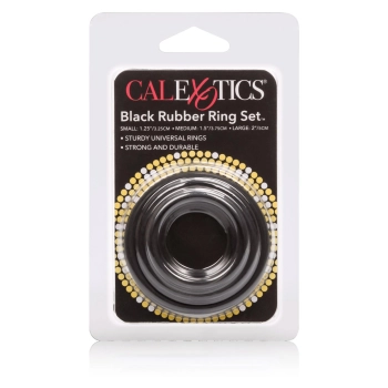 Pierścień-RUBBER RING BLACK SET 3PCS