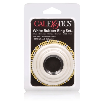 Pierścień-RUBBER RING WHITE SET 3PCS