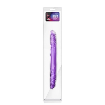 Dildo-b yours 14""""double dildo purple