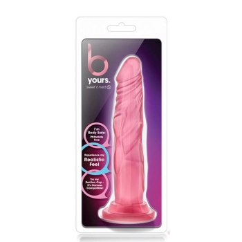 Różowe miękkie dildo z mocną przyssawką 17 cm