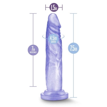 Przezroczyste miękkie dildo mocna przyssawka 17 cm