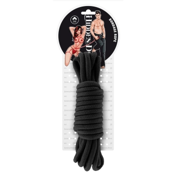 Wiązania-BONDAGE ROPE 5 METER BLACK