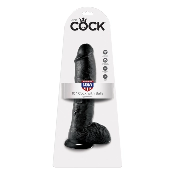 Dildo-cock 10 inch w/ balls black