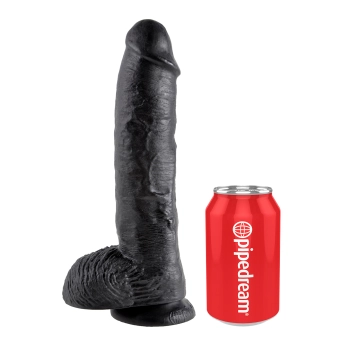 Dildo-cock 10 inch w/ balls black