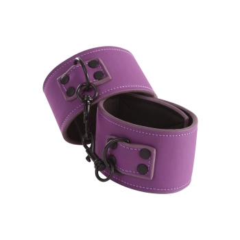 Kajdanki-LUST BONDAGE ANKLE CUFFS PURPLE