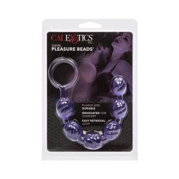 Plug/kulki-SWIRL PLEASURE BEADS PURPLE