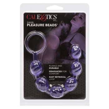 Plug/kulki-SWIRL PLEASURE BEADS PURPLE