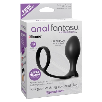 Korek analny ass gasm cock ring advanced black