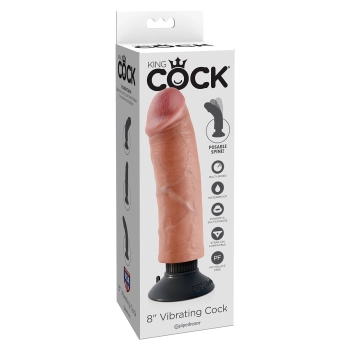 Wibrator-VIBRATING COCK FLESH 8 INCH