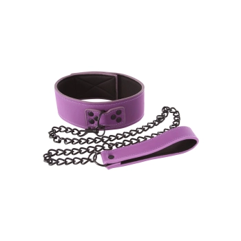 Wiązania-LUST BONDAGE COLLAR PURPLE