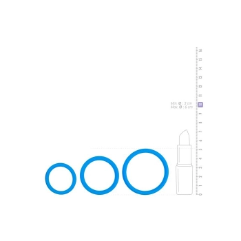 Zestaw 3 pierścienie na penisa erekcję wzwód sex