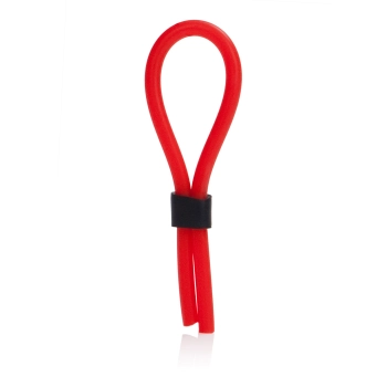 Pierścień-SILICONE STUD LASSO RED