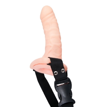 Wibrator jak penis na paskach uprząż dildo 17cm