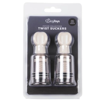 Pompki na sutki i łechtaczkę EasyToys transparentne małe 10 cm 2 szt
