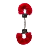 Kajdanki-furry handcuffs - red