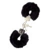 Kajdanki-METAL HANDCUFF WITH PLUSH BLACK