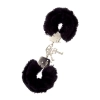 Kajdanki-METAL HANDCUFF WITH PLUSH BLACK