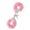 Kajdanki-METAL HANDCUFF WITH PLUSH PINK