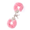 Kajdanki-METAL HANDCUFF WITH PLUSH PINK