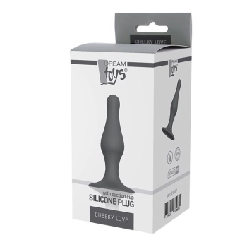 Plug-DREAM TOYS GREY PLUG WITH SUCTION CUP