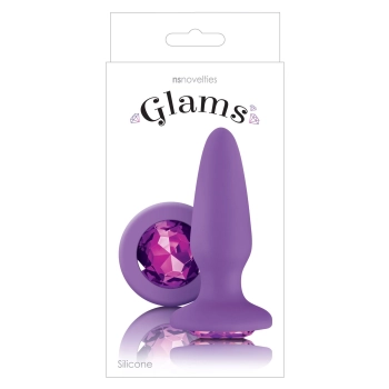 Korek analny Glams Gem Plug fioletowy silikonowy 10.5 cm