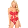 Bielizna-Satin bandeau with lace string