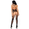 Bielizna-Strappy rose bodystocking