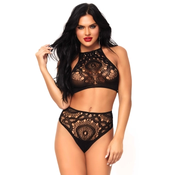 Bielizna-Lace top & high waist string