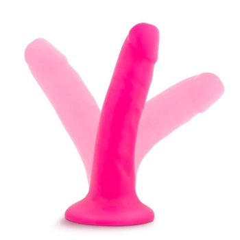 Dildo-neo 6inch dual density cock neon pink