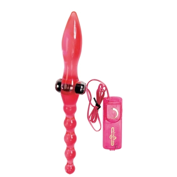 Plug/vibr-SEX SQUID DOUBLE-ENDER - CLEAR HOT PINK