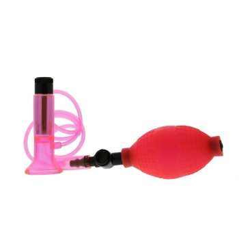 Pompka-clitoral vibrating pump - clear hot pink