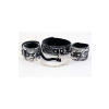 Wiązania-MARCUS 716011 Set collar with hand cuffs metal chain tracery silver bdsm Valentine day